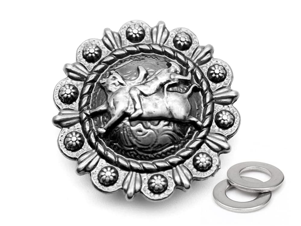 Pièces de monnaie de cow-boy rodéo 3.8cm CRAFTMEMORE CHS48 x2