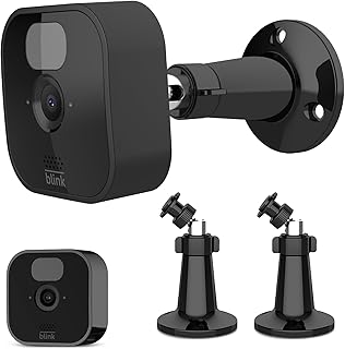 2 Pack Blink Outdoor Camera, Blink Outdoor Camera Mount 360°Degree Adjustable Wall Mount Bracket for Blink Outdoor Camera Mount and Blink Indoor Camera Mount for Blink Home Security System, Black