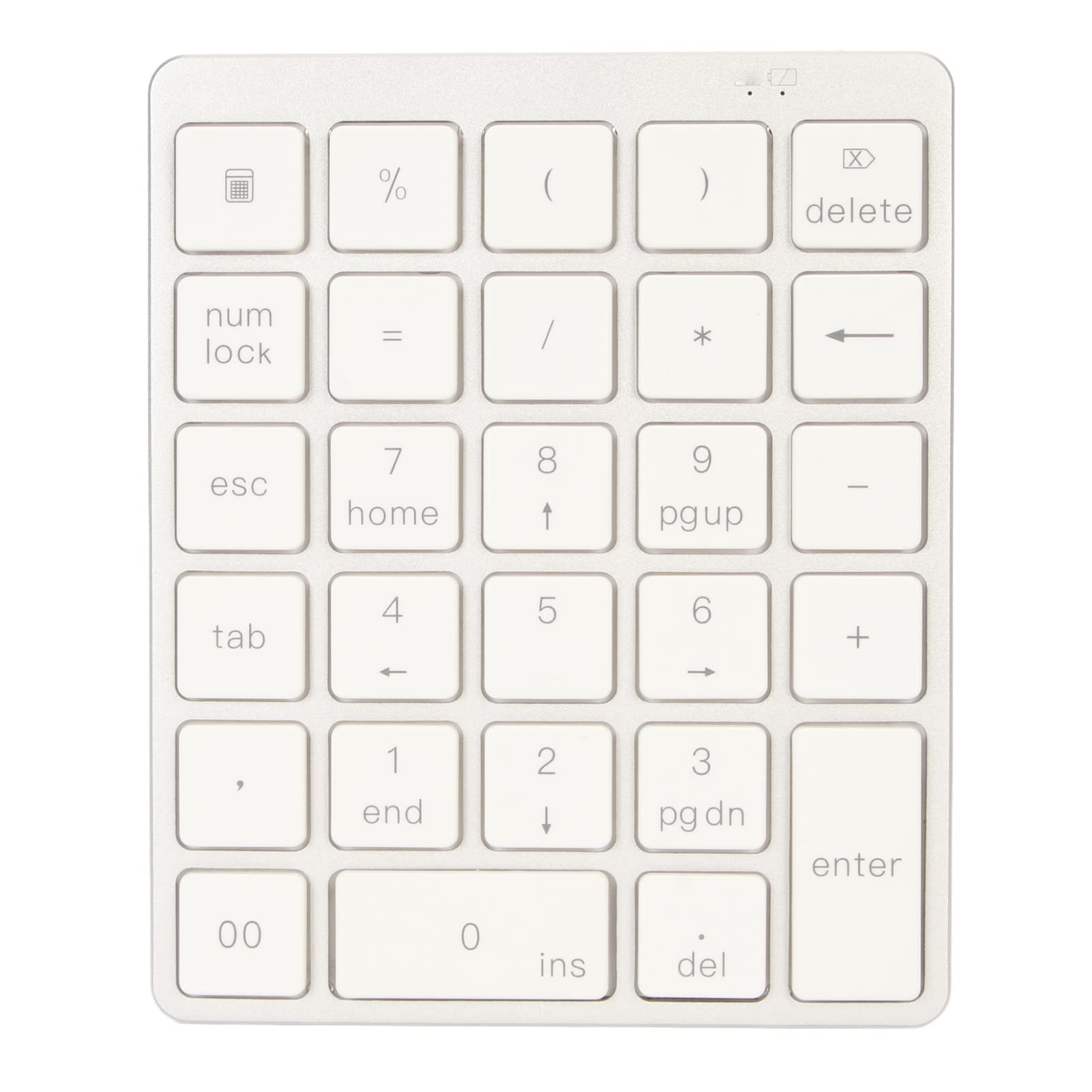 Cryfokt Tastiera Numerica Mini USB Cablata Portatile 28 Tasti Tastiera Sottile e Impermeabile per Utenti IOS Realizzata in Lega di Alluminio (#2)