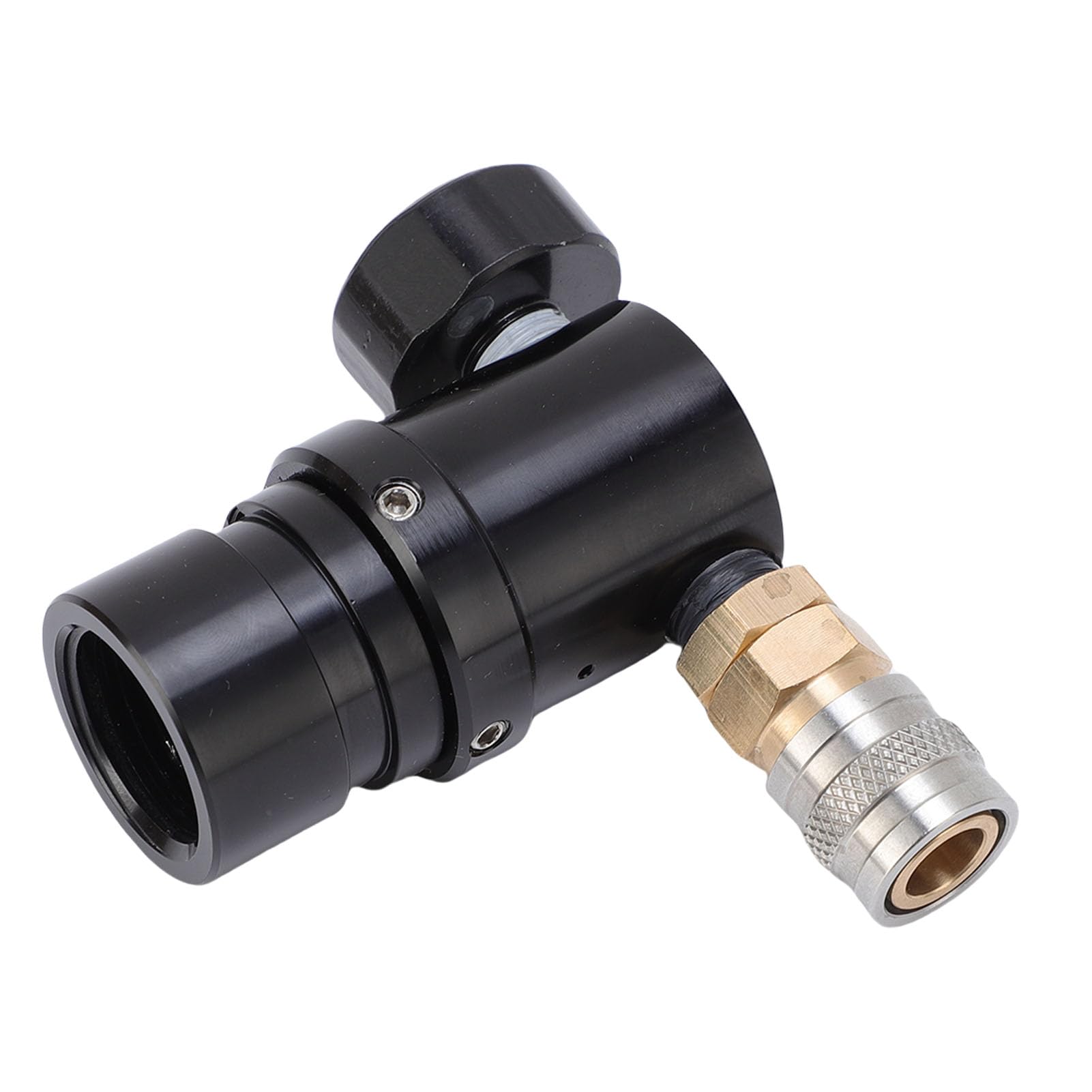 Regulador de CO2 con Manómetro Mini Baja Presión Actualización Rápida Ajustable 20 PSI a 200 PSI para Tanques HPA LP SLP Rosca G1/2-14 con Construcción de Acero Inoxidable