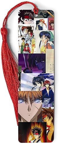 Marcadores Regla de Metal Kenshin Bookography Collage Medida Borlas Bookworm para Regalo Libro Marcadores Marcadores Adorno de Navidad Lectura