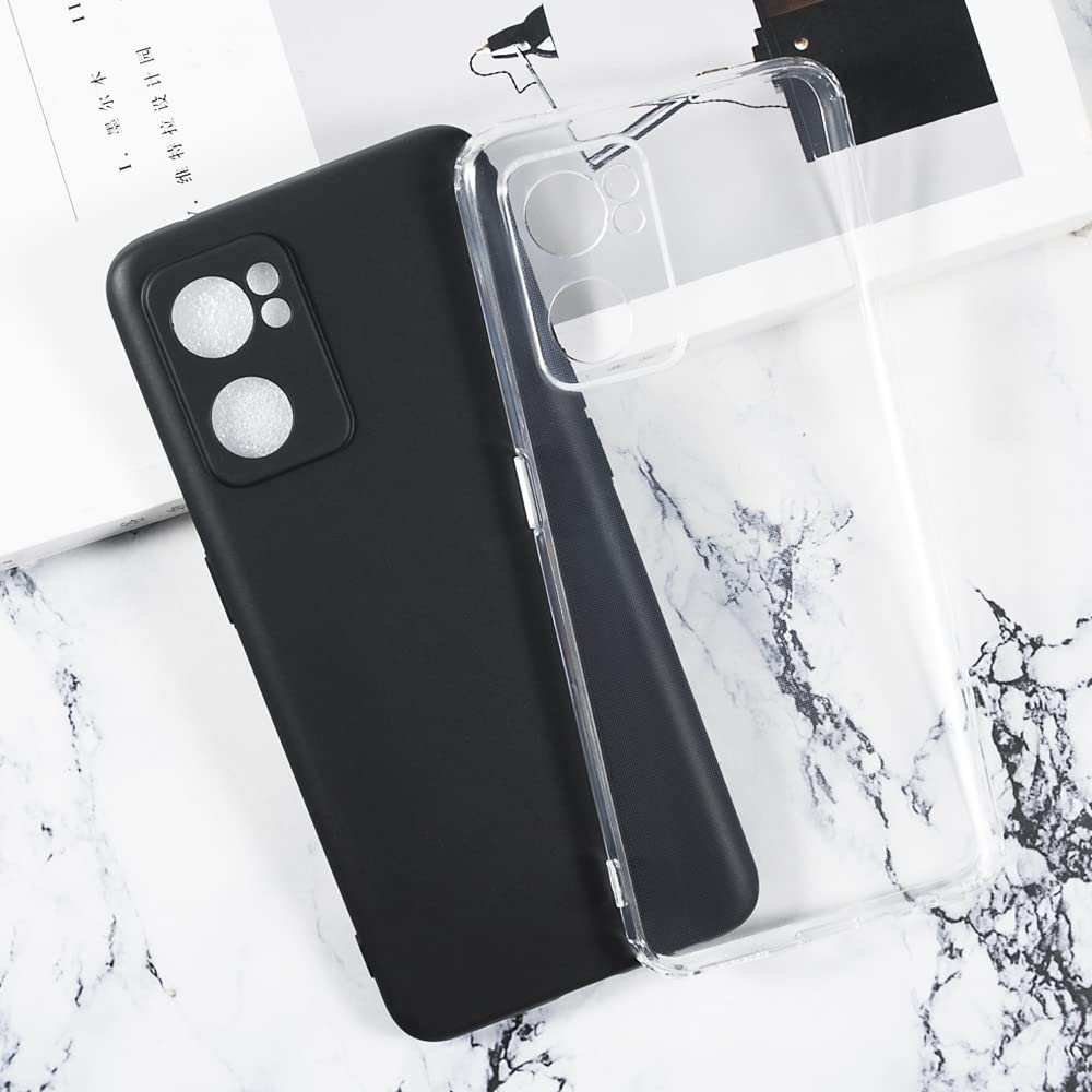 KJYF Custodia + Vetro Temperato Pellicola Protettiva per Oppo Reno7 CPH2371 (6.43), Nero in Silicone Morbido TPU Cover, Anti Graffio Protettiva Case per Oppo Reno7 CPH2371 - Mandala in Polvere