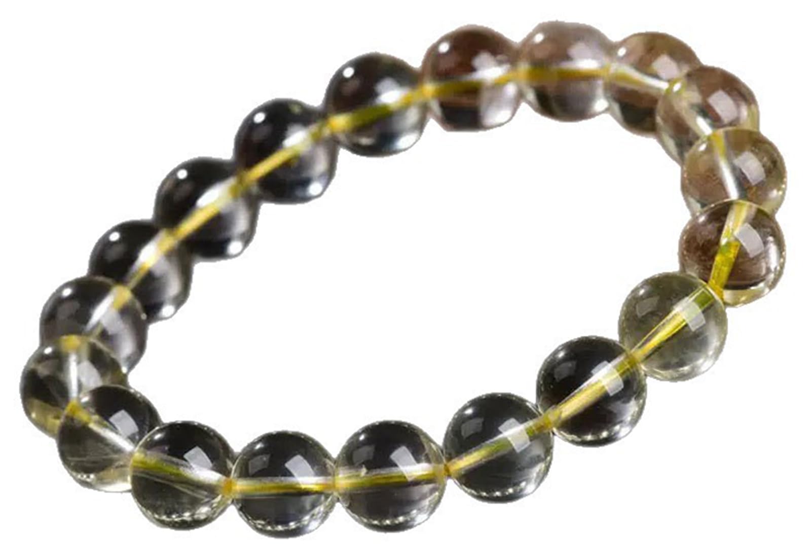 Bracciale con Pietre preziose curative Naturali, Perle di citrino | Braccialetti di quarzo giallo portafortuna, braccialetti elasticizzati con perline fatti a mano, gioiello regalo