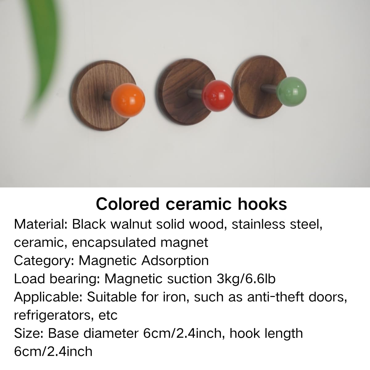 4 Pcs Colorful Magnetic Hooks Heavy Duty Magnet Hook Strong Neodymium Magnetic Coat Hooks Magnetic Hanger for Refrigerator, Metal Door, Locker for Hanging Towel, Coat, Bag, Umbrella (B)