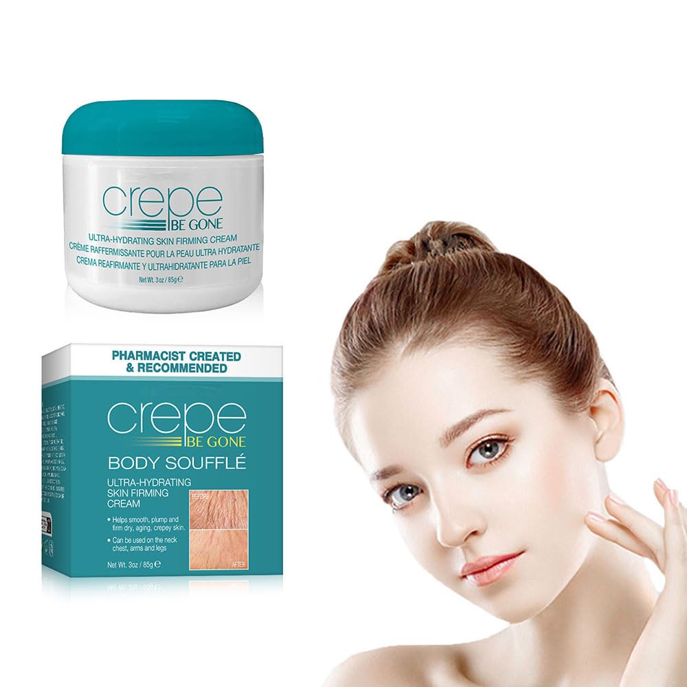 Crepe Be Gone Body Souffle, Deep Hydrating Firming Cream for Neck, Chest, Hands, Legs (1-PCS, One Size)