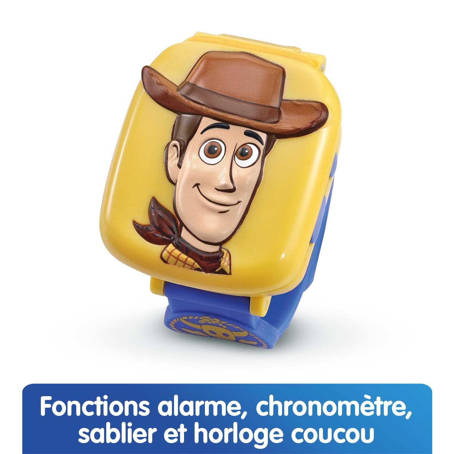 VTech - Toy Story 5, L'orologio da Gioco educativo di Woody - Orologio Toy Story con Schermo Animato, Cinturino Regolabile, 10 quadranti, 4 Giochi - Sceriffo Woody Parlant - Regalo per Bambini dai 3