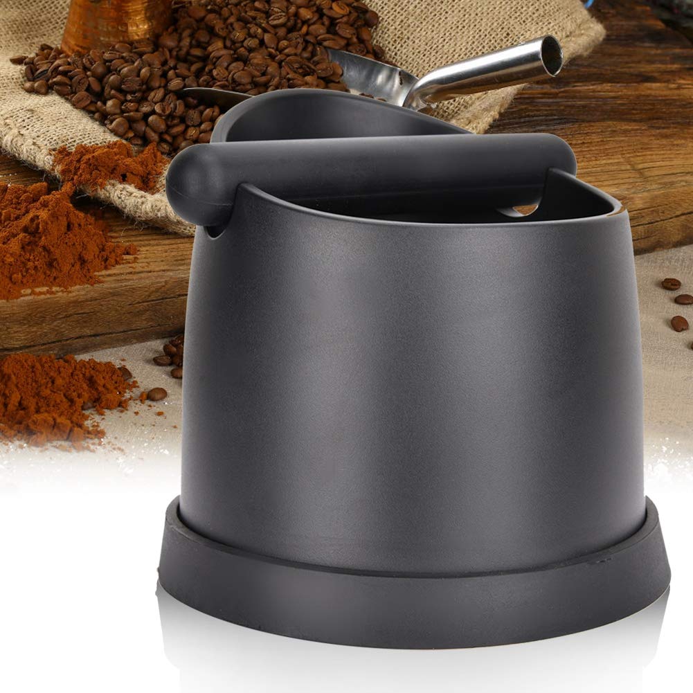 Große Kaffee-Auswurfbox aus Kunststoff für Espresso-Kaffeesatz (Schwarz)