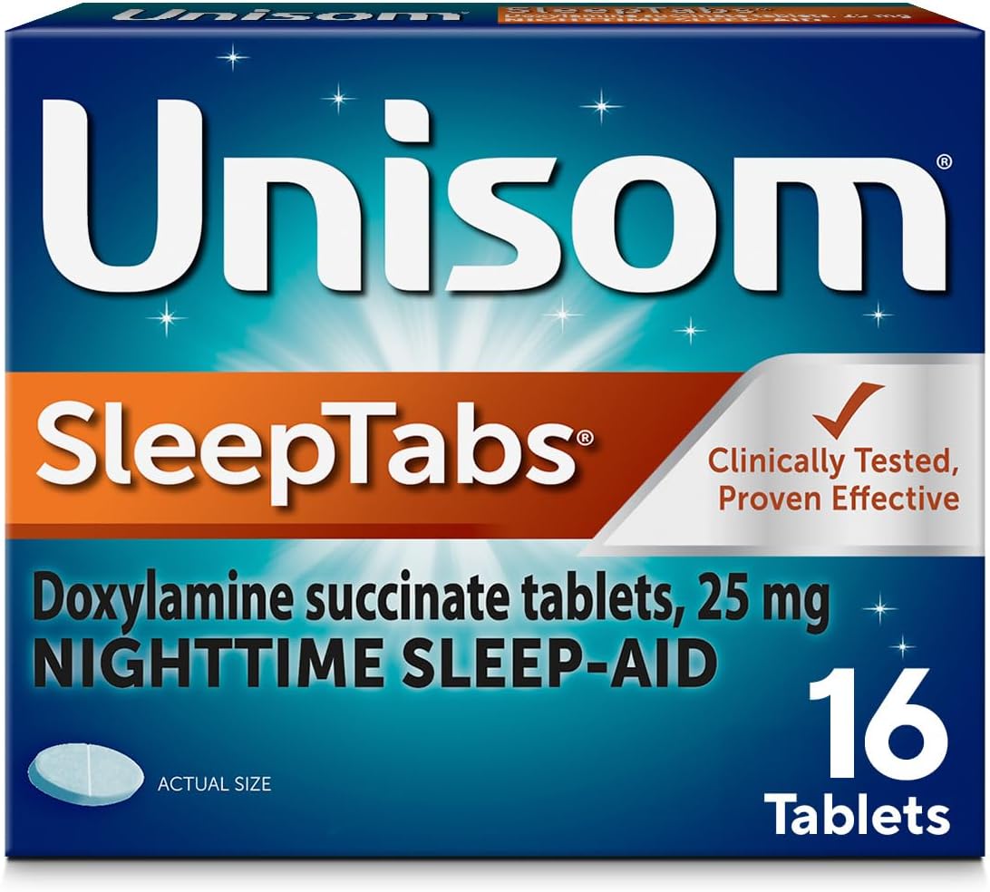 Unisom SleepTabs, Nighttime Sleep-aid, Doxylamine Succinate, 16 Tablets