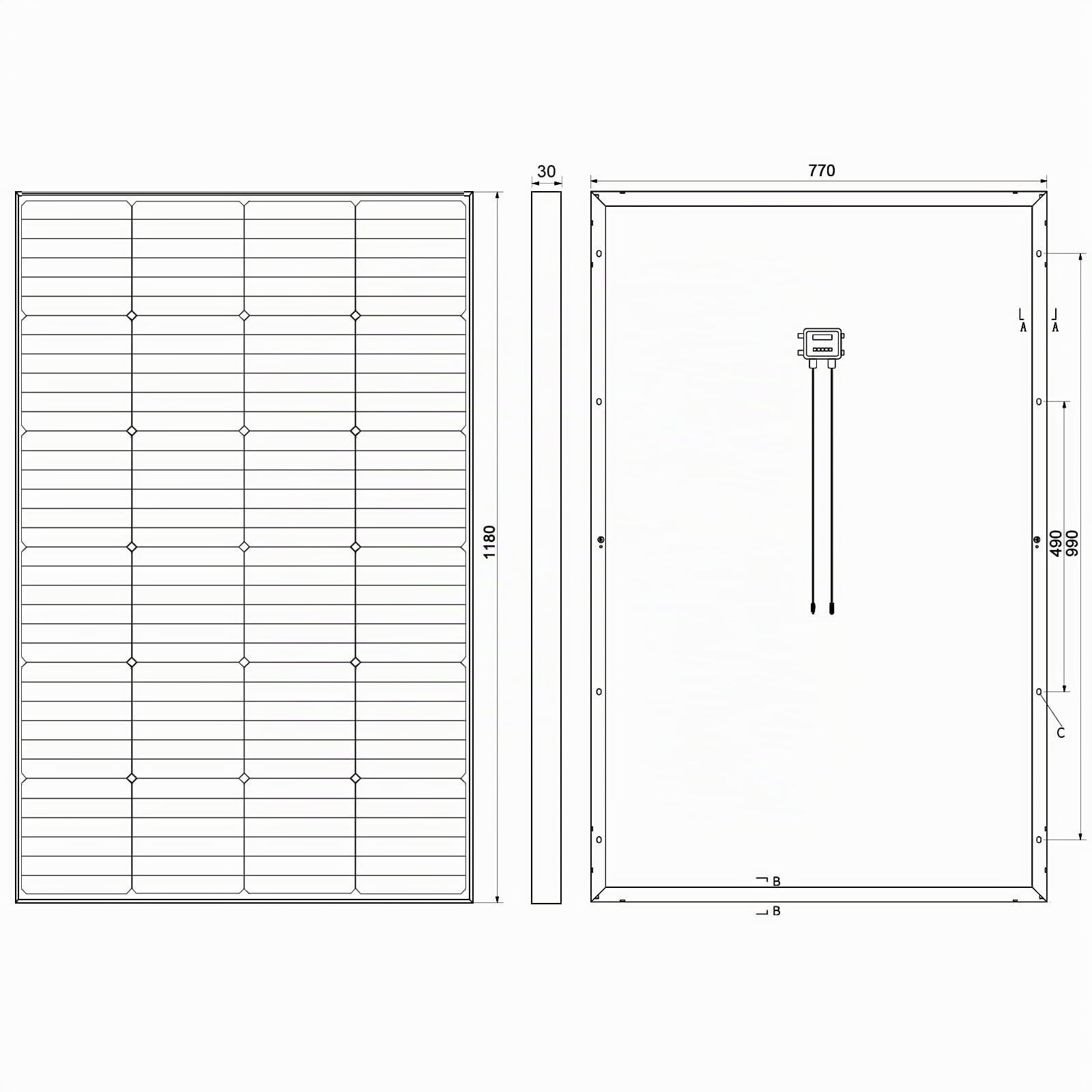 enjoy solar® Pannello solare monocristallino 200W 12V con tecnologia HPBC – Alta efficienza 25%, celle solari da 182mm, Full Black, ideale per camper, balcone, casetta da giardino e barca