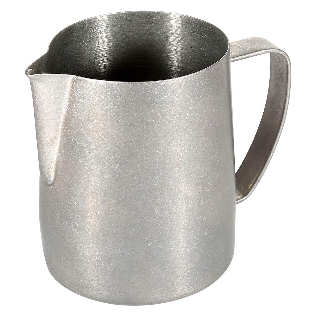 Milk Frothing Pitcher, 24oz/700ml Espresso Steaming Pitcher, Stainless Steel Milk Frother Steamer Cup for Latte Art (VintageSilver) - Image 2