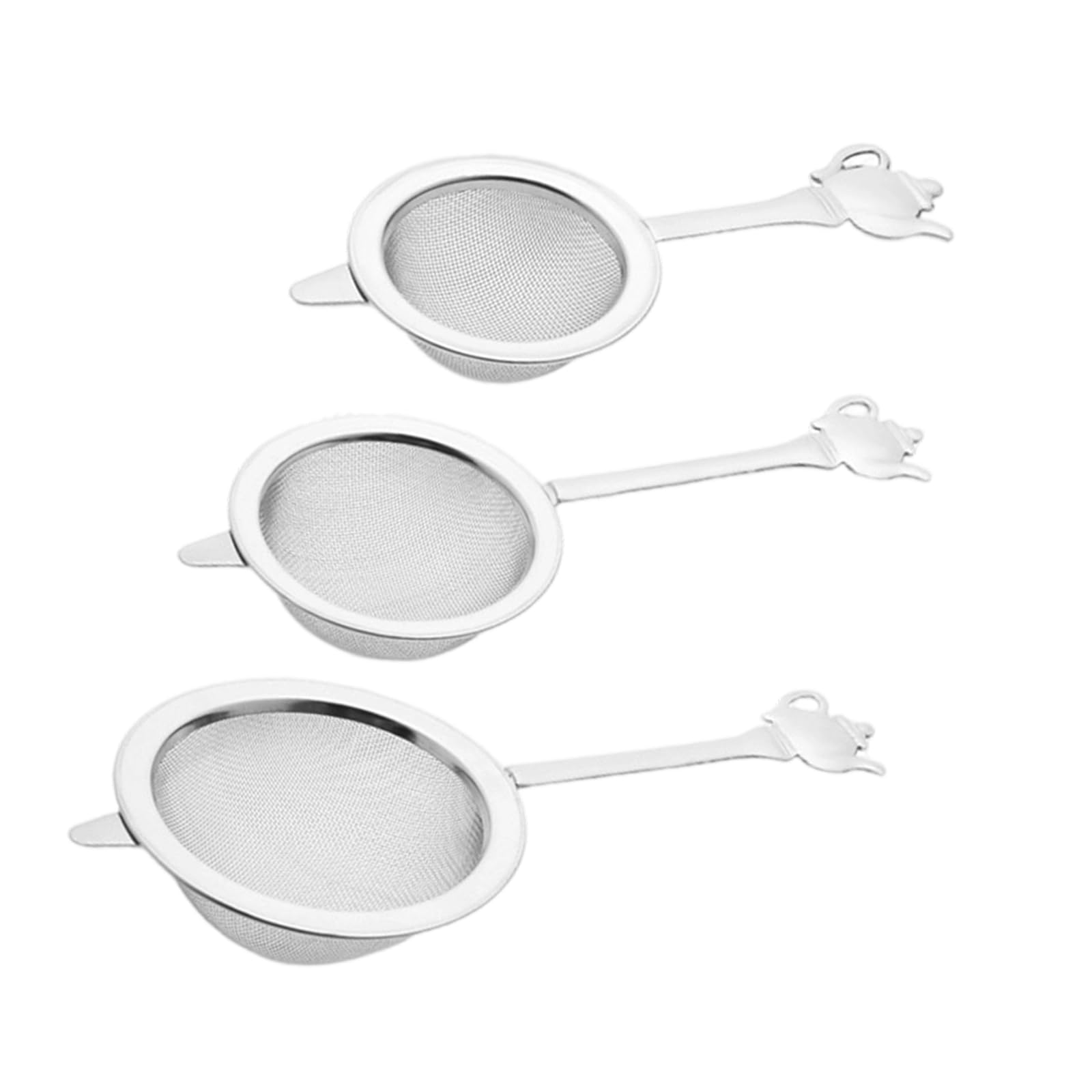 Yhplxyuus Food Grade 304 Stainless Steel Teas Infuser Basket Fine Meshes Strainers with Ergonomic Handle for Hot Iced Beverages Food Grade Teas Infuser with Fine Meshes