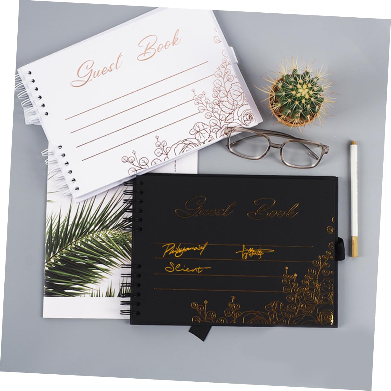 VILLCASE Libro degli Ospiti per Matrimonio Album di Ritagli Libro delle Firme Portatile per Feste per Fidanzamenti