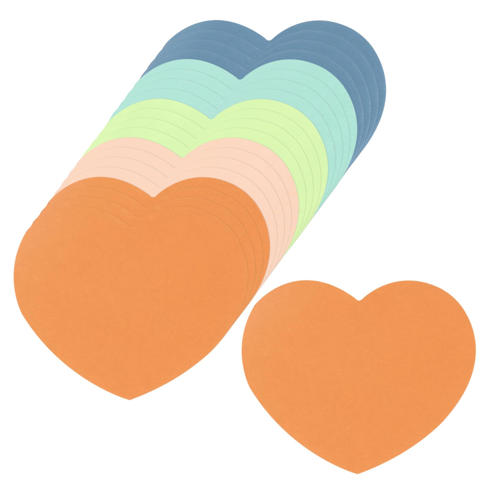 sourcing map 100Pcs Heart Cutouts Paper 3.7x3.2 Inch Heart-Shape Cards for Valentines Day DIY Craft Art Project Home Decorations Bulletin Board Multicolor