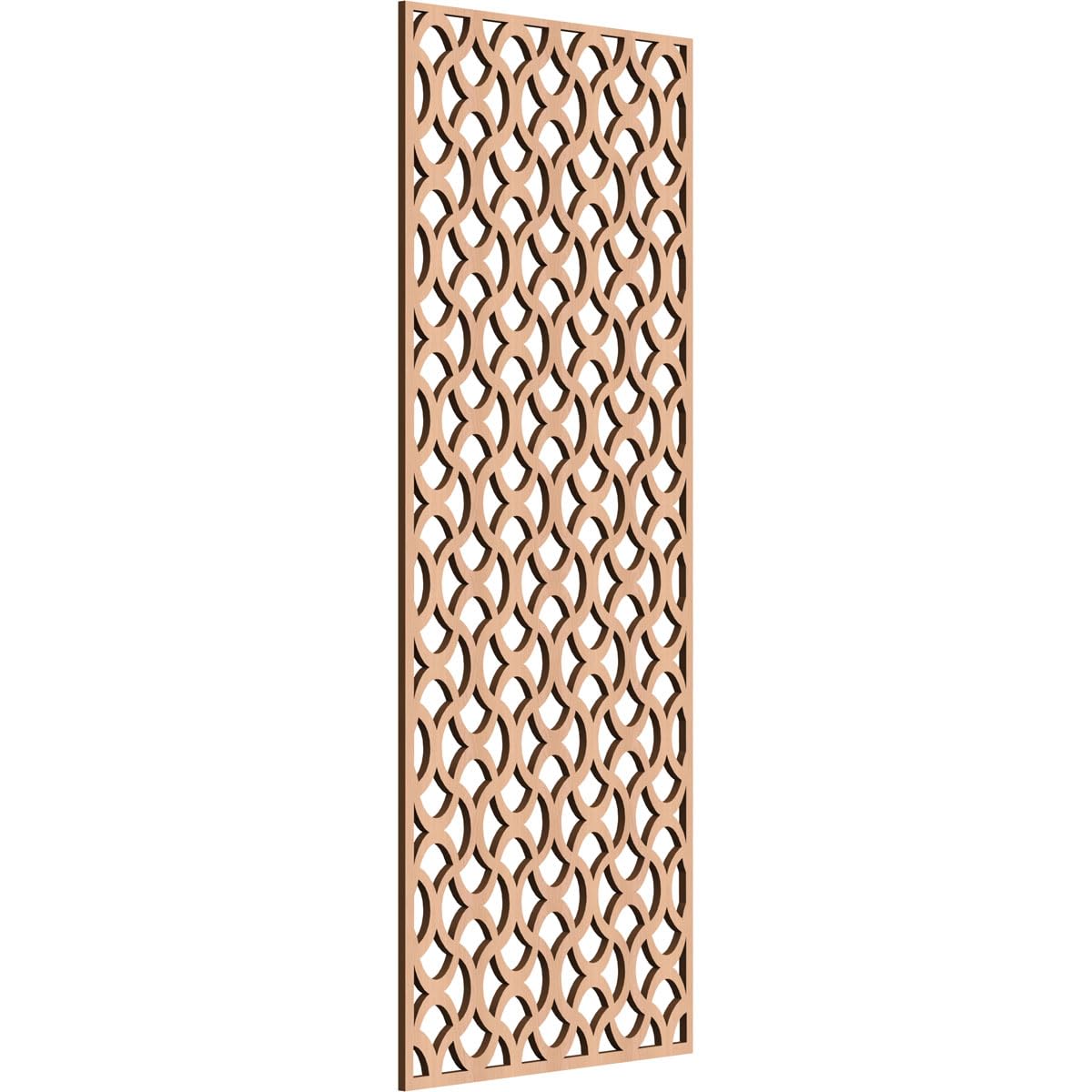 Resort Decorative Pierced Fretwork Wood Wall Panels, 15 3/8"W x 39 3/8"H x 1/4"T, Alder