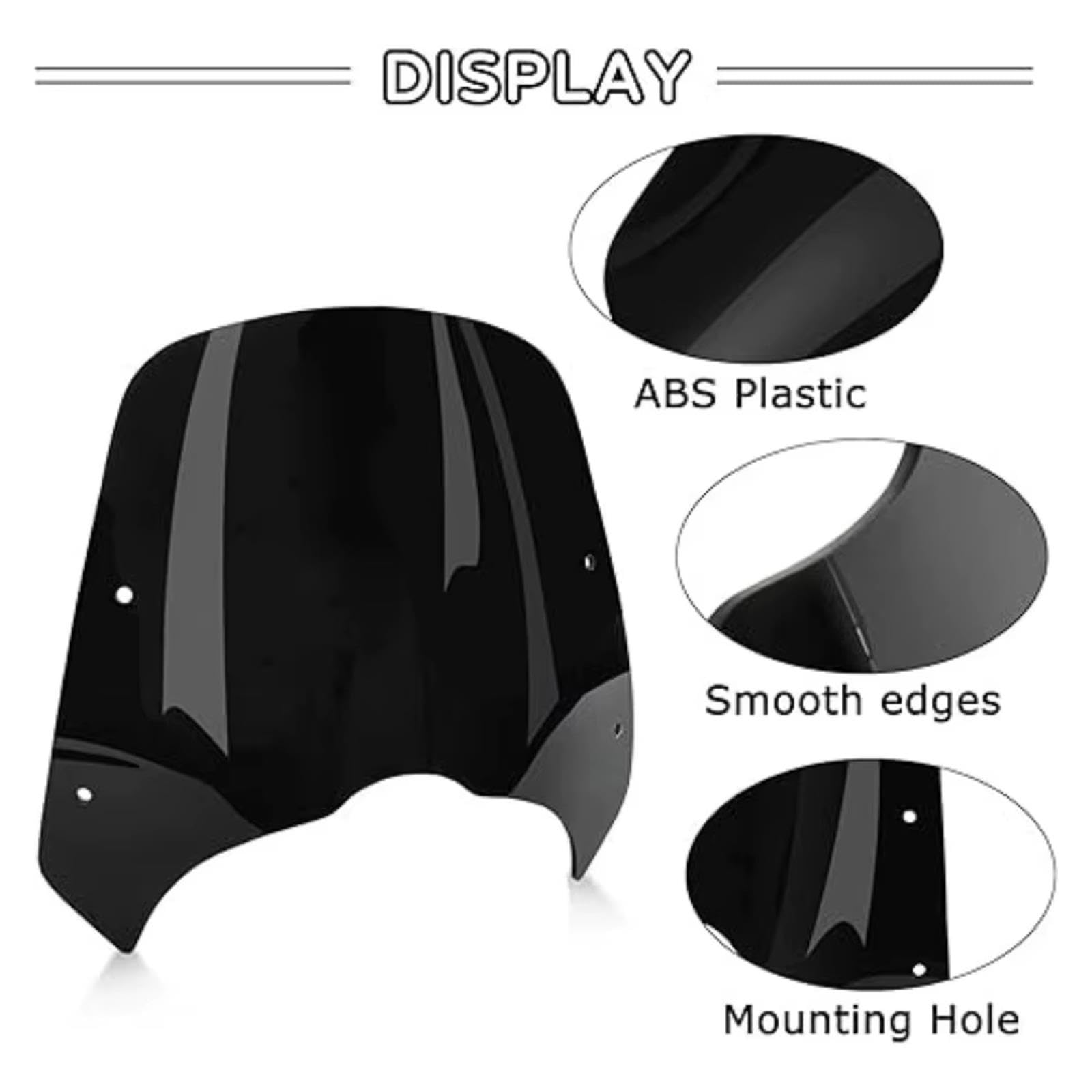 Parabrezza moto Accessori Per Parabrezza Moto | Per Kawasaki Per Vulcan 650 S650 VN650 EN650 2015-2022 Plastica ABS migliorata protezione contro vento