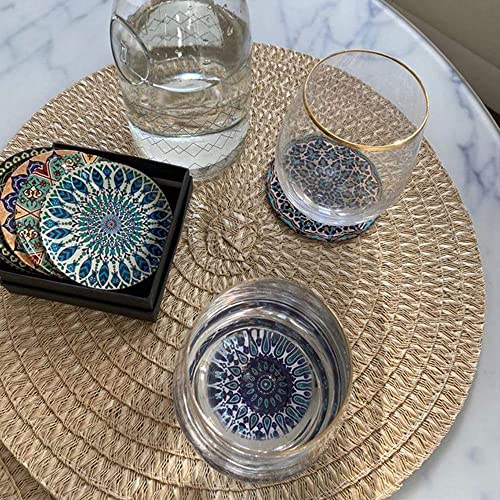 BOHORIA Premium Design Untersetzer 6er Set Dekorative Untersetzer fur Glas, Tassen, Vasen, Kerzen auf ihrem Holz-, Glas… – Bild 3