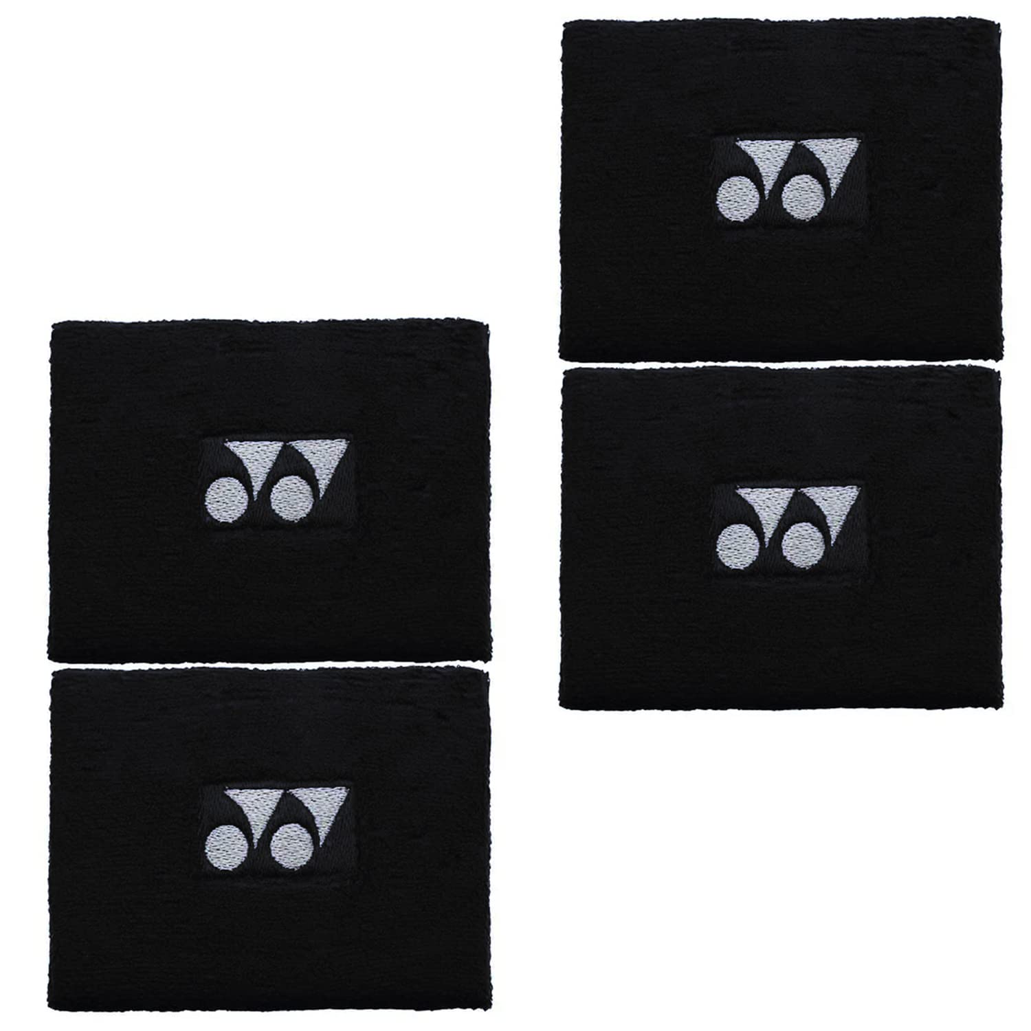 バトン hand to hand Yonex 11488 Wrist Band - Black/White (Pack of 4) : Amazon.in