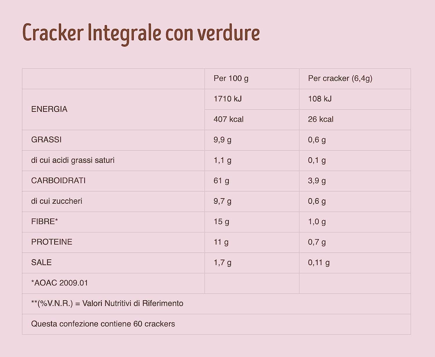 Misura Crackers Integrali con Barbabietola e Carota Nera Fibrextra | 15% di Fibre e 100% Farina Integrale | Confezione da 385 grammi - Immagine 4