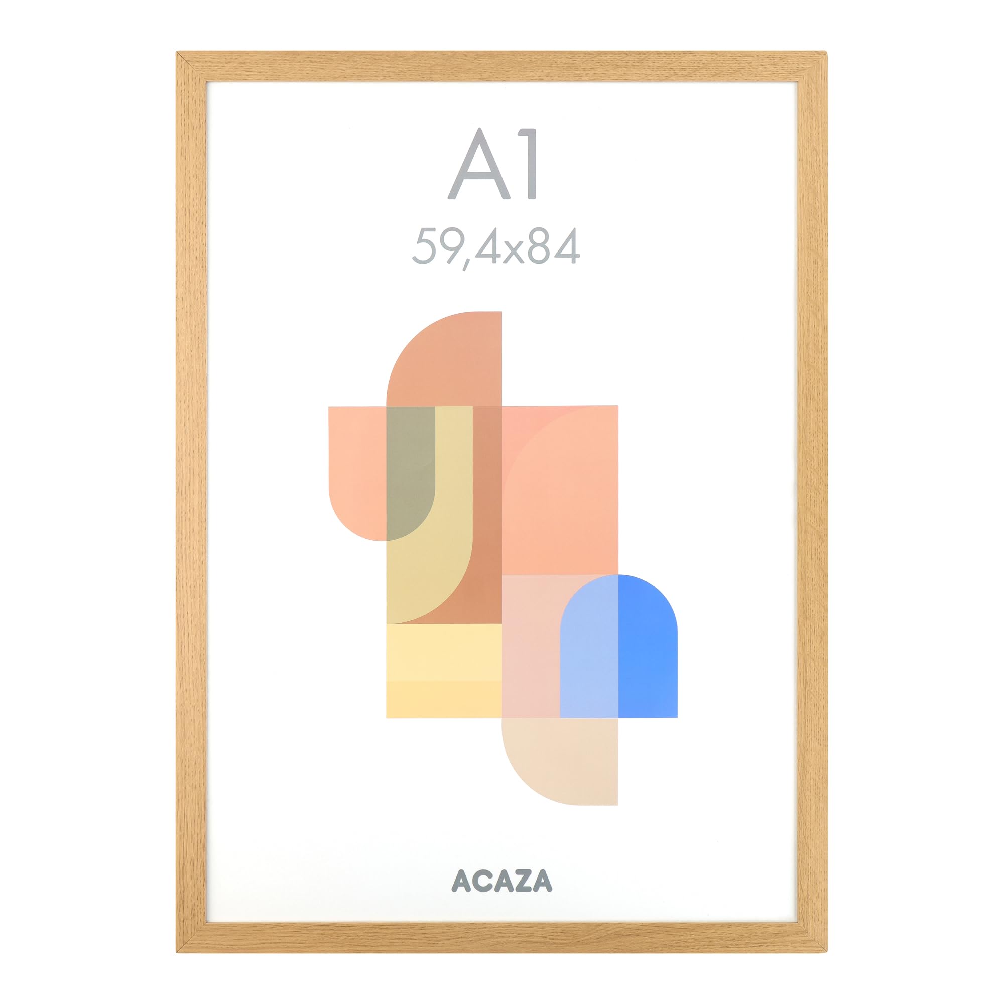 ACAZA 5-er Set Bilderrahmen 15x20 cm - Schwarz Holz - Fotorahmen für mehrere Fotos - Inkl. Acrylglas Schutz