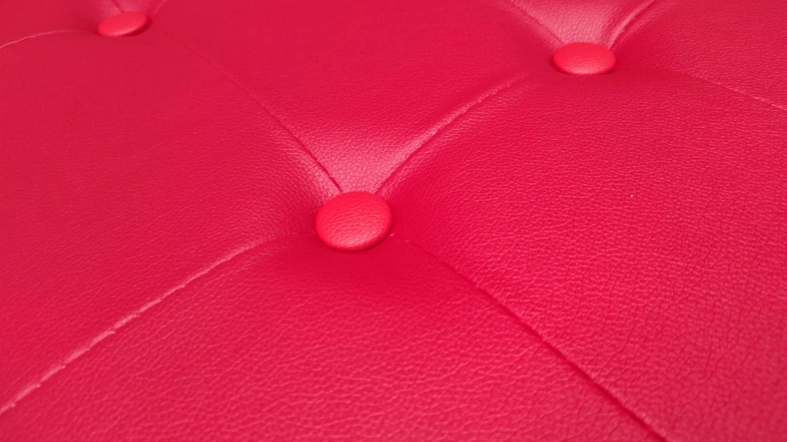 Mercatienda.es Baúl Puff pulí Piel Taburete para almacenaje Plegable en Rojo 76x38x38 cm.