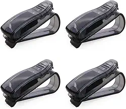 4 peças de óculos de sol para óculos de sol clipe de bilhete clipe de óculos de sol clipe de óculos de sol clipe de óculos de sol clipe de óculos de sol, preto