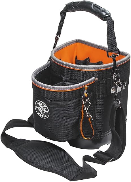 Tool Bag with Shoulder Strap Has 14 Pockets for Tool Storage, Can Fit Long Screwdrivers Klein Tools 55419SP-14