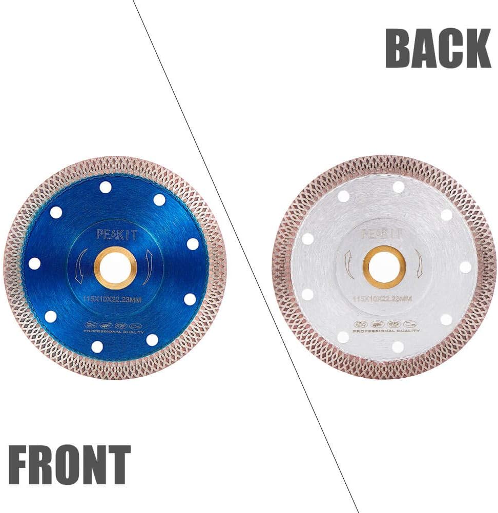 Fast Diamond Saw Blade 4.5 Inch 5 Pack Tile Grinder Blade for Ceramics Porcelain Granite Marble Dry Wet Tile Cutter