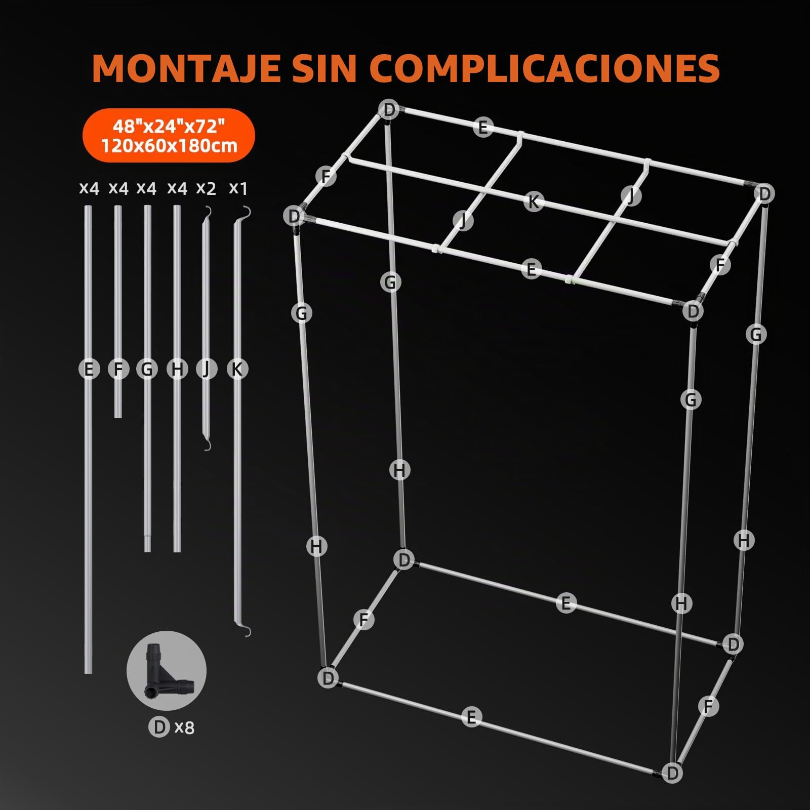 Spider Farmer Tienda de cultivo 120 x 60 x 180 cm para interior, resistente a la luz y al agua, para cultivo en casa, invernadero, tienda de cultivo para SF2000