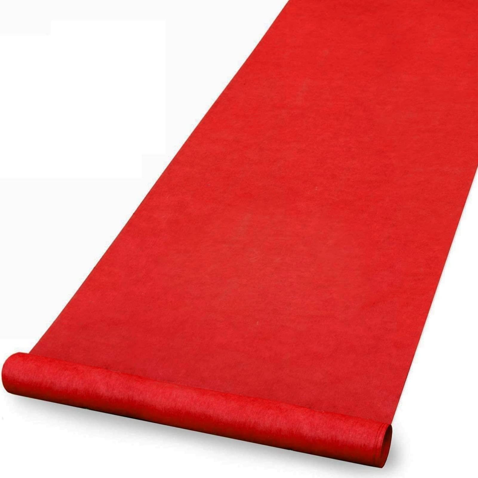 Tappeto rosso per eventi, tappeto da matrimonio, tappeto antiscivolo in poliestere da 2 mm resistente all'usura, tappeto per corridoio, per decorazione di passerelle, cerimonie di feste in chiesa ( Si