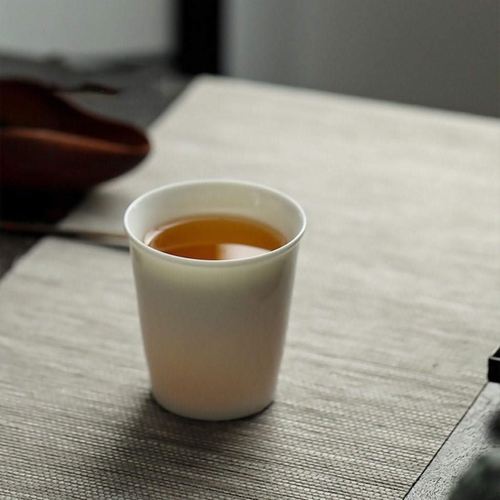 GSOUL Kungfu Tea cup Handmade Small Teacup Personal Owner Cup Single White Porcelain Kung Fu Drinking Small Tea Cups