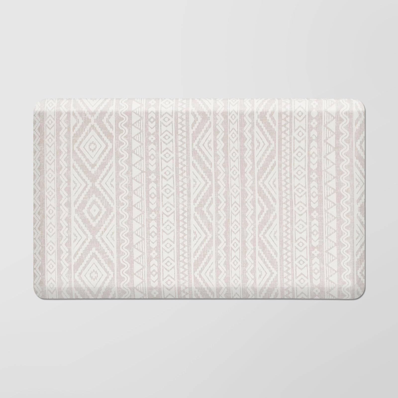FRESHMINT Boho Kitchen Mat 0.47" Thick Anti-Fatigue Cushioned Kitchen Mats 17.3"x28" for Floor, Waterproof Non Slip Comfort Standing Mat Kitchen Rug for Kitchen Decor Sink Office, Oatmeal BeigeOEKO-TEX STANDARD 100