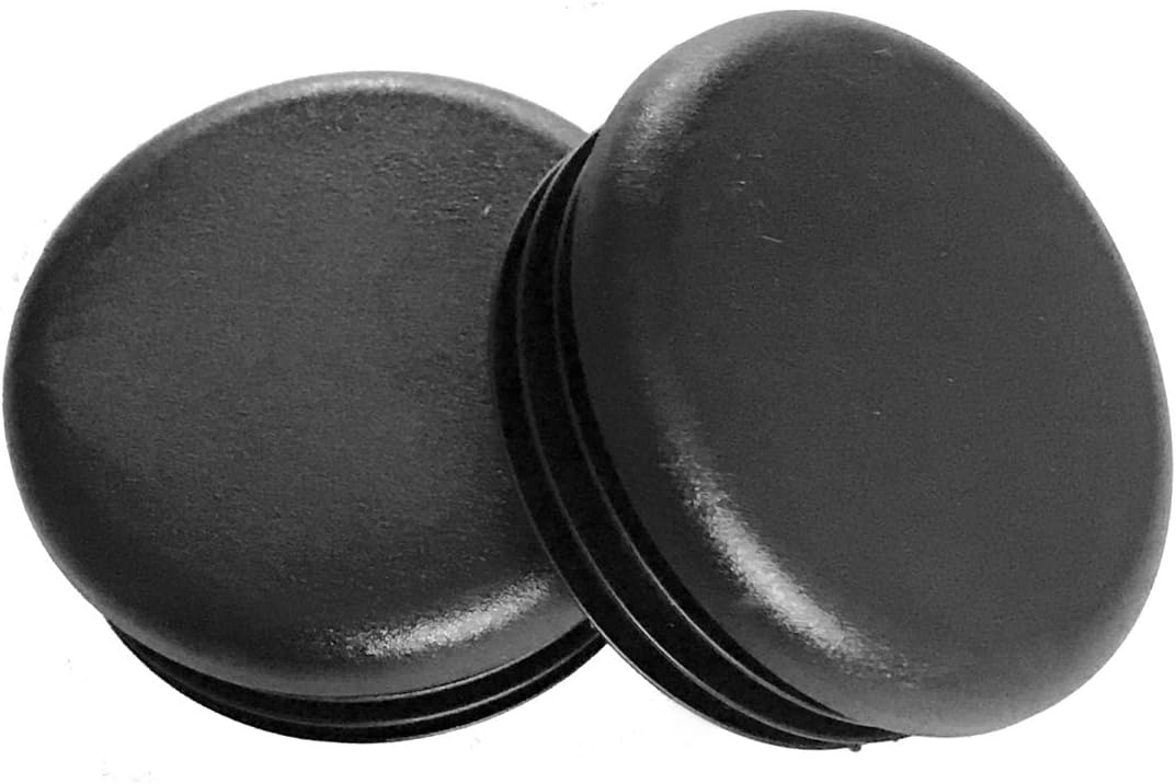(Pack of 8) - 2" Round (14-20 Ga 1.840"-1.930" ID), Black Plastic Tubing Plug 2 Inch End Cap - Steel Furniture Pipe Tube Cover Insert | Fencing Post - End Caps for Fitness Equipment