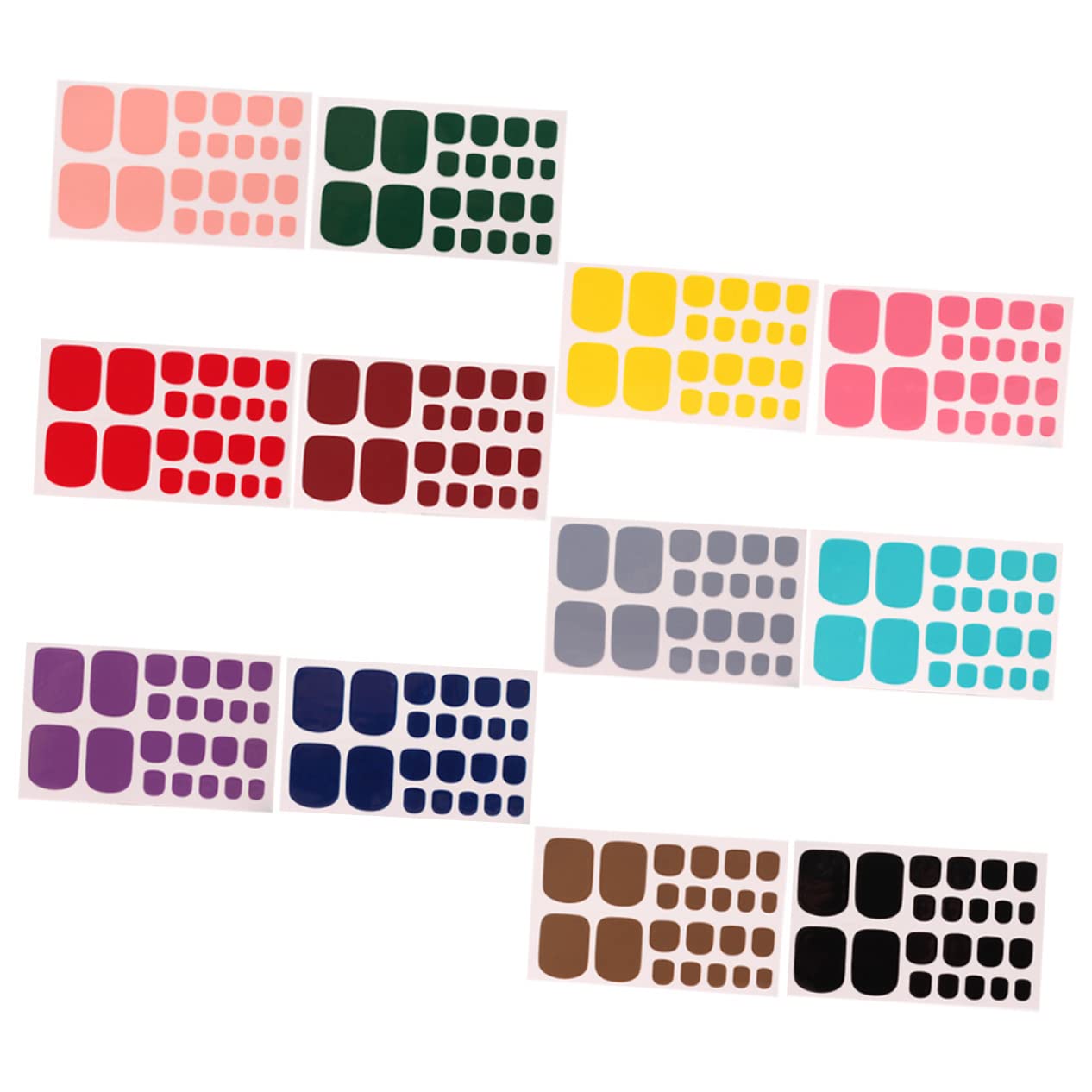 Healvian 48fogli Adesivi Decorativi Per Unghie Dei Piedi Di Stickers Per Unghie Facili Da Applicare Per Uso Domestico e Nei Saloni Di Bellezza Design Elegante e Unico Materiale Resistente e