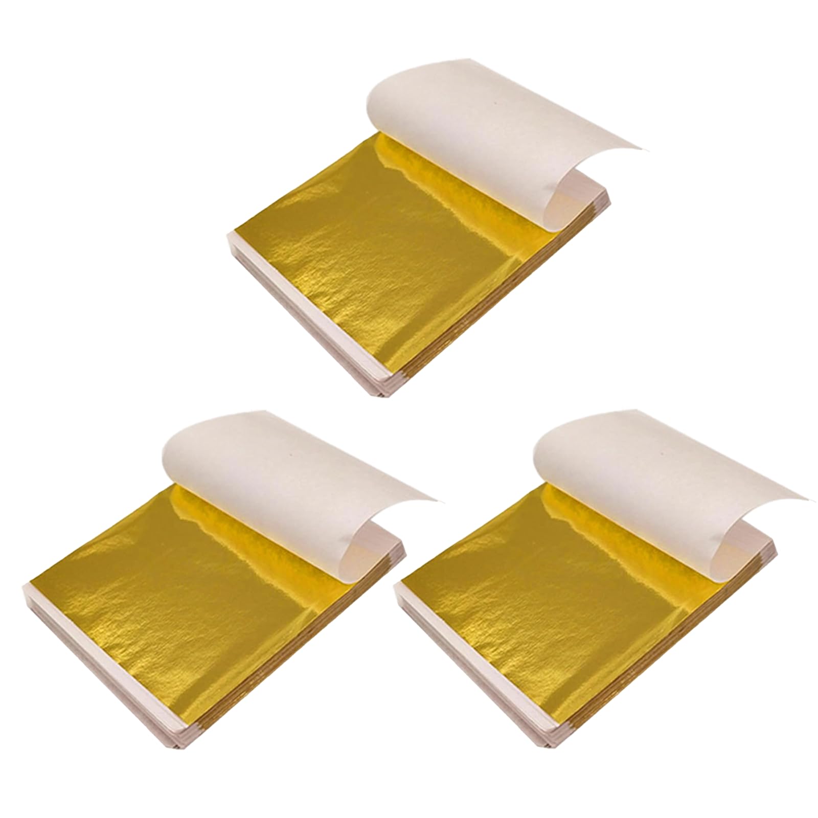 300 PCS Gold Leaf Sheets, 9x9 cm, Multipurpose Kit for Furniture, Home Decor, Canvas, Gilding Nails, Art & DIY Crafts
