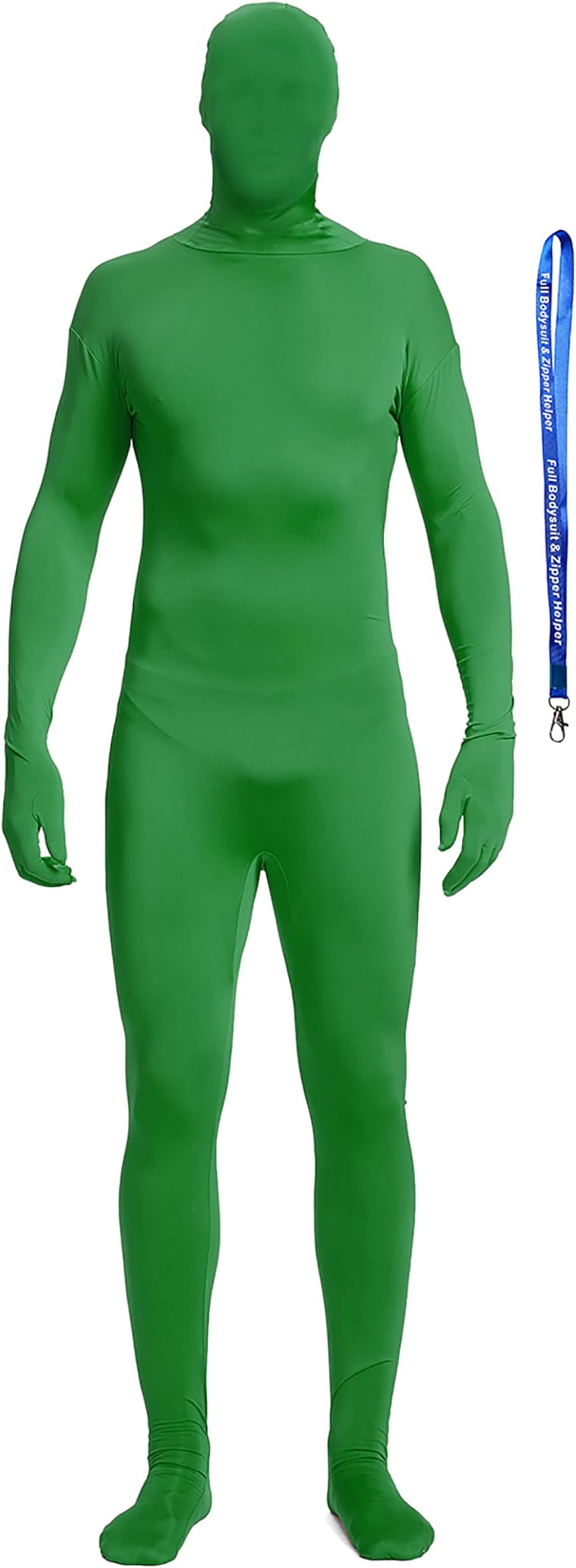 Include Zipper Helper Unisex Spandex Stretch Adult Costume Zentai Disappearing Man Body Suit