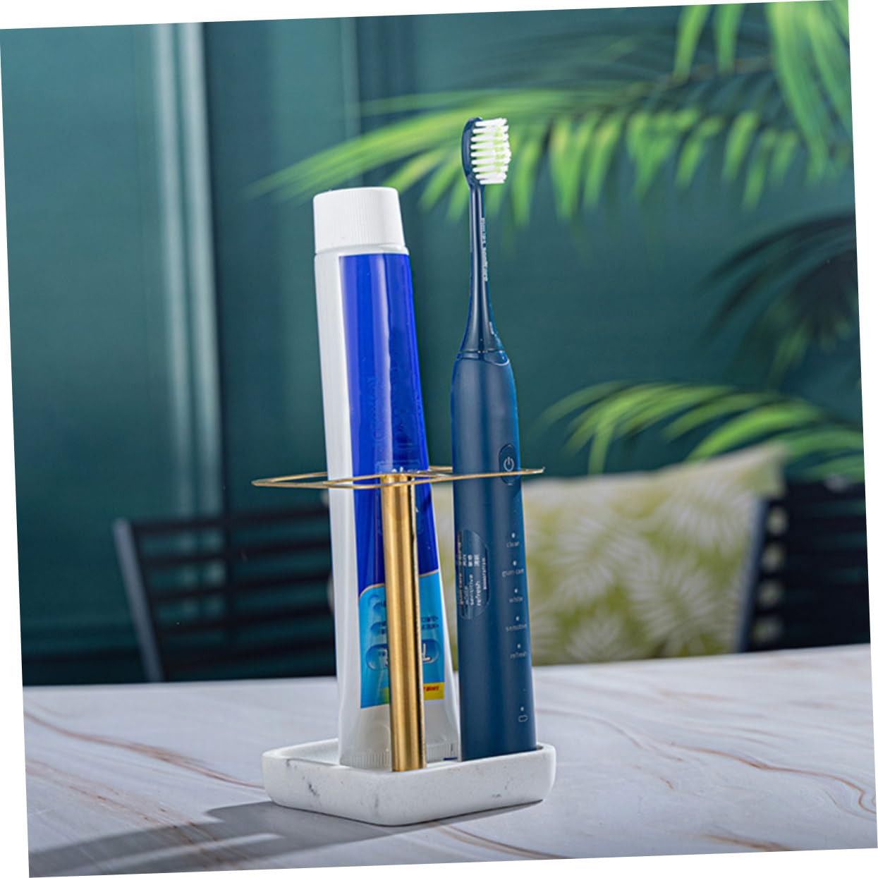 Amosfun 2 Pz Porta Spazzolino Da Denti Accessori Mini Libreria Scaffali Portaspazzolino Supporto Da Appoggio Bagno Organizer Da Scrivania Per Spazzolini Da Denti Base in Resina