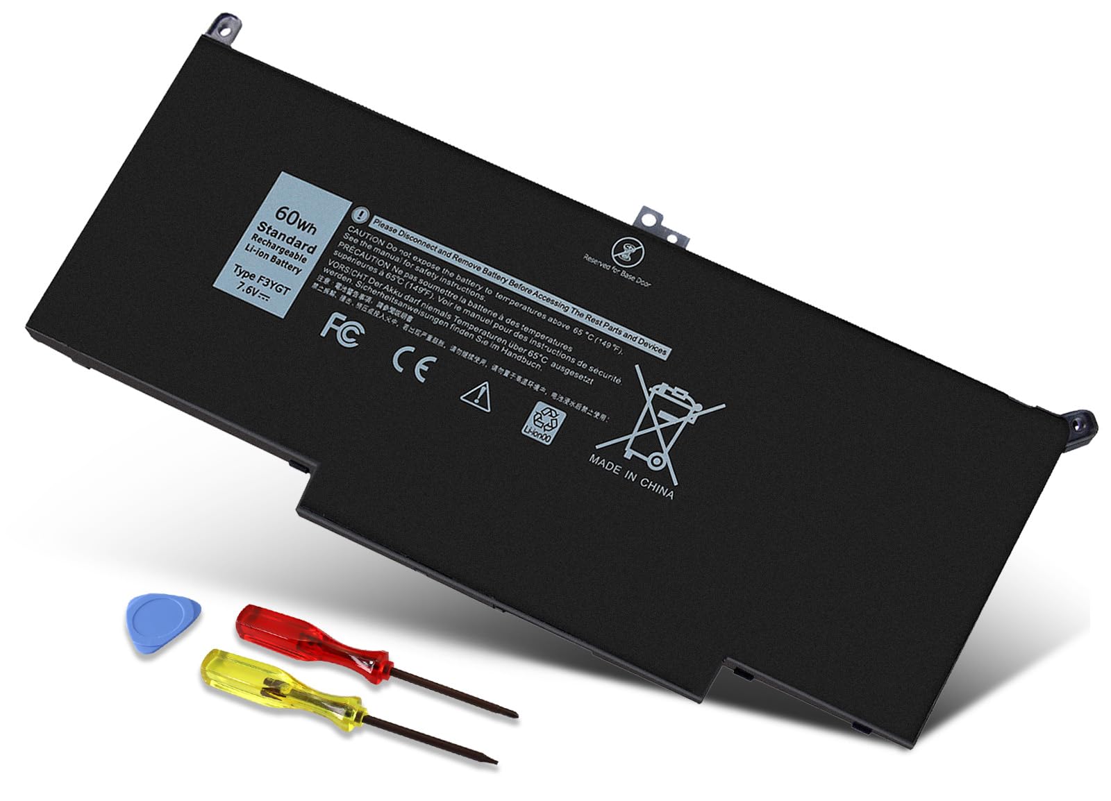 60Wh F3YGT 7480 7490 Laptop Battery for Dell Latitude 12 7000 7280 7290 13 7000 7380 7390 P29S002 14 7000 7480 7490 P28S P28S001 P73G P73G002 DM3WC 0DM3WC DM6WC 2X39G KG7VF V4940 451-BBYE 453-BBCF