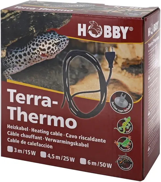 Cable Calefactor Terra-Thermo 3m 15W para Terrarios de Reptiles y Anfibios
