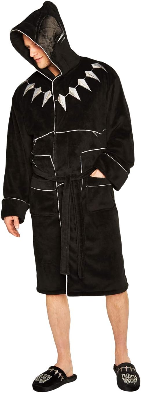 Marvel Official Black Panther Dressing Gown/Bathrobe