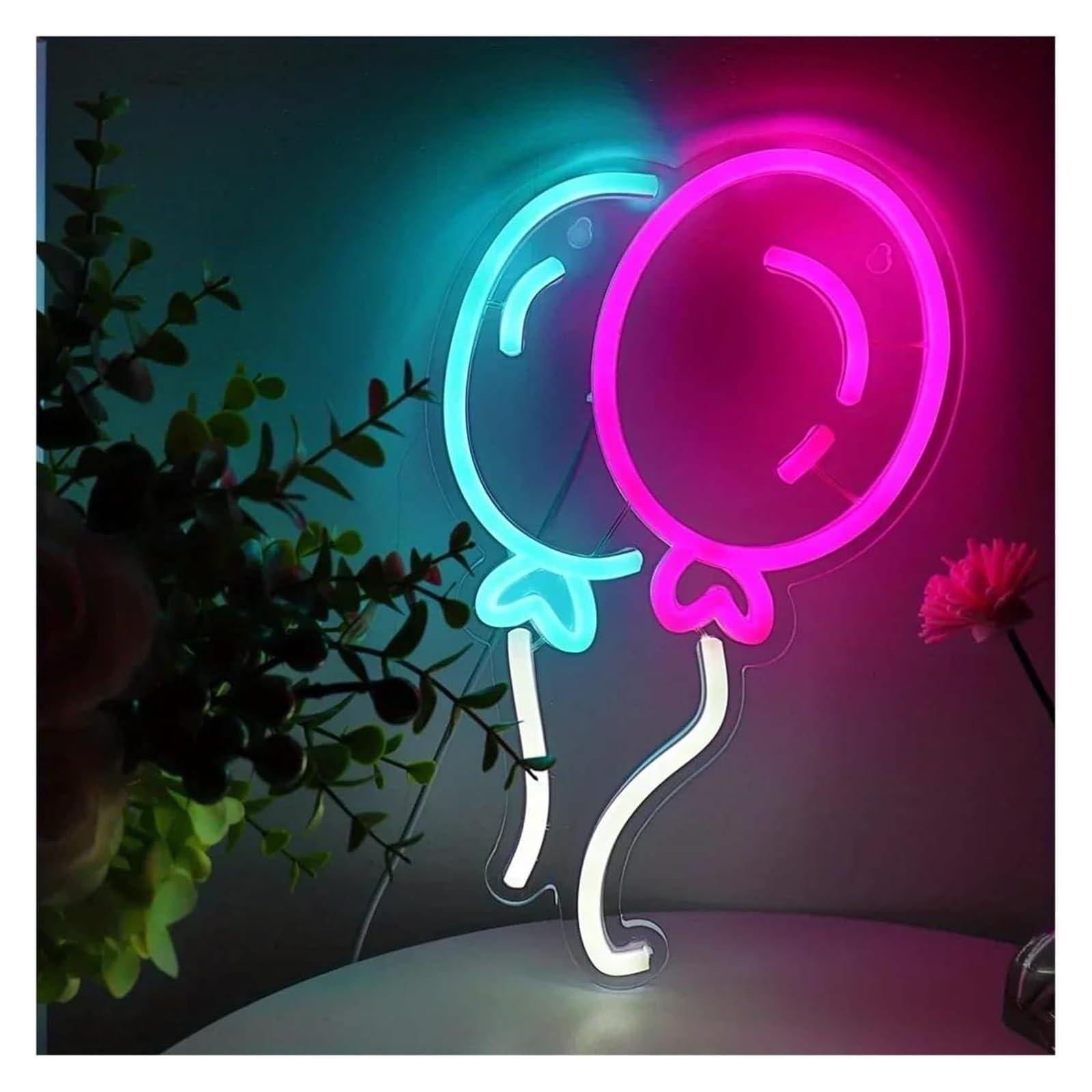 Ideas creativas para regalos con letreros de neón Lindo panel de globos para letrero neón, para ideal para decoración habitaciones, para fiestas en el hogar, bodas y tiendas