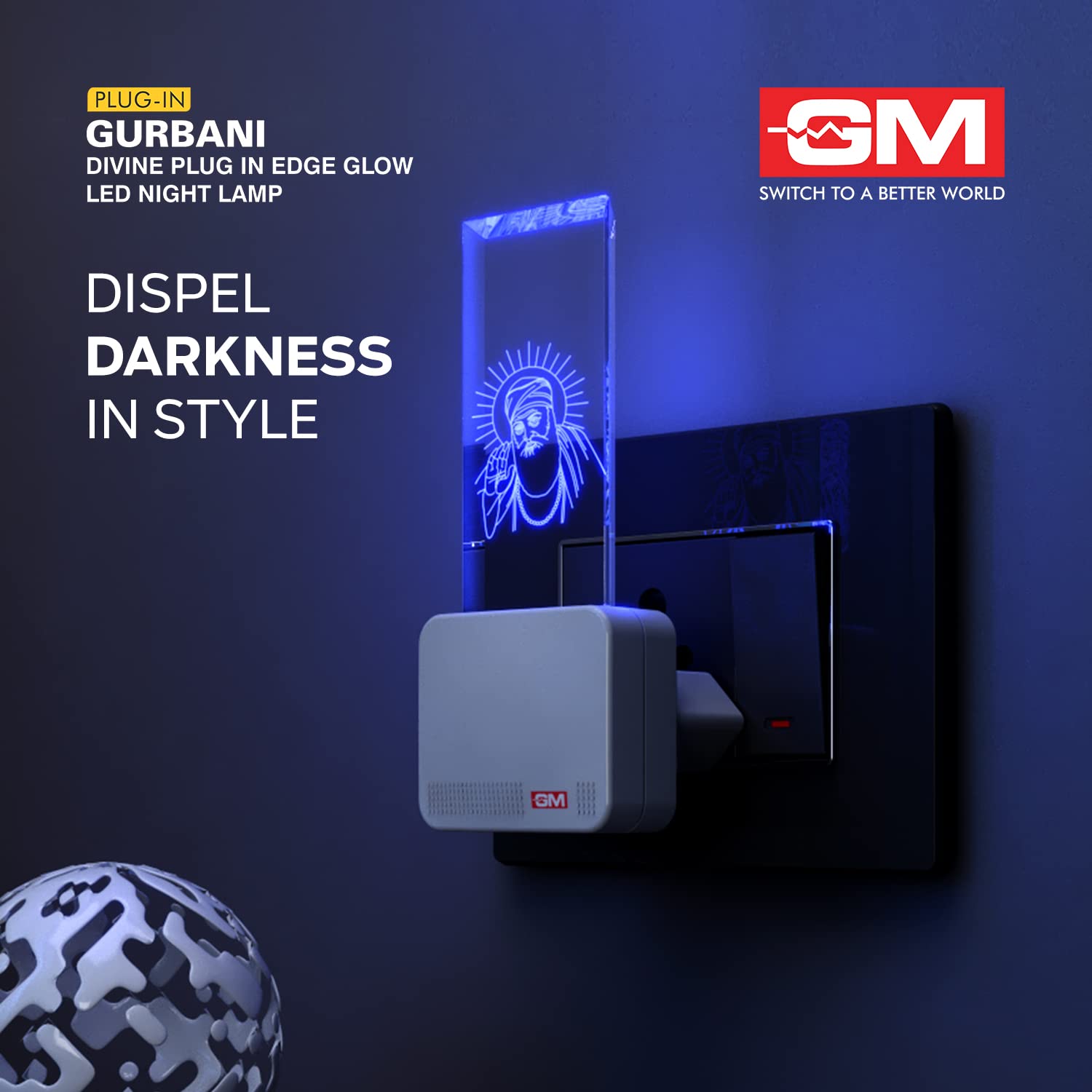Buy GM 3084 0.5-Watt Divine Gurbani Edge Glow LED Night Lamp