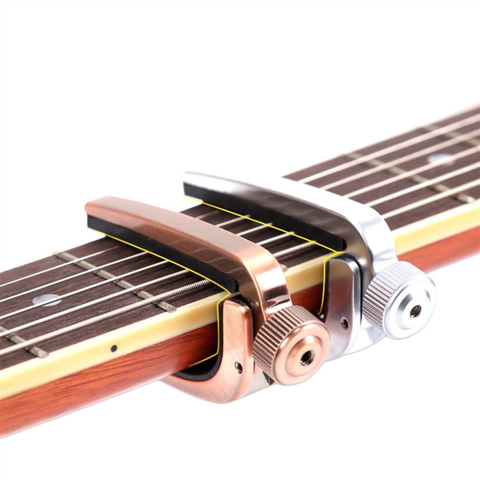 TSTS TST Change Tune Clamp Key Trigger Capo Clip Cool Folk Chitarra Elettrica Acustica Bassi Capotasto Strumento Sostituzione Riparazione Chitarra (Color : Silver)