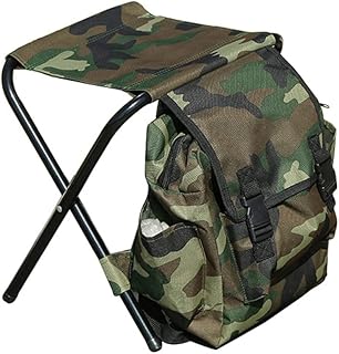 Moniss 2 em 1 cadeira dobrável portátil mochila banquinho dobrável cadeira de pesca de acampamento 12.6x11.0x13.4in grande dade para acampamento ao ar livre piquenique caminhadas pesca viagem