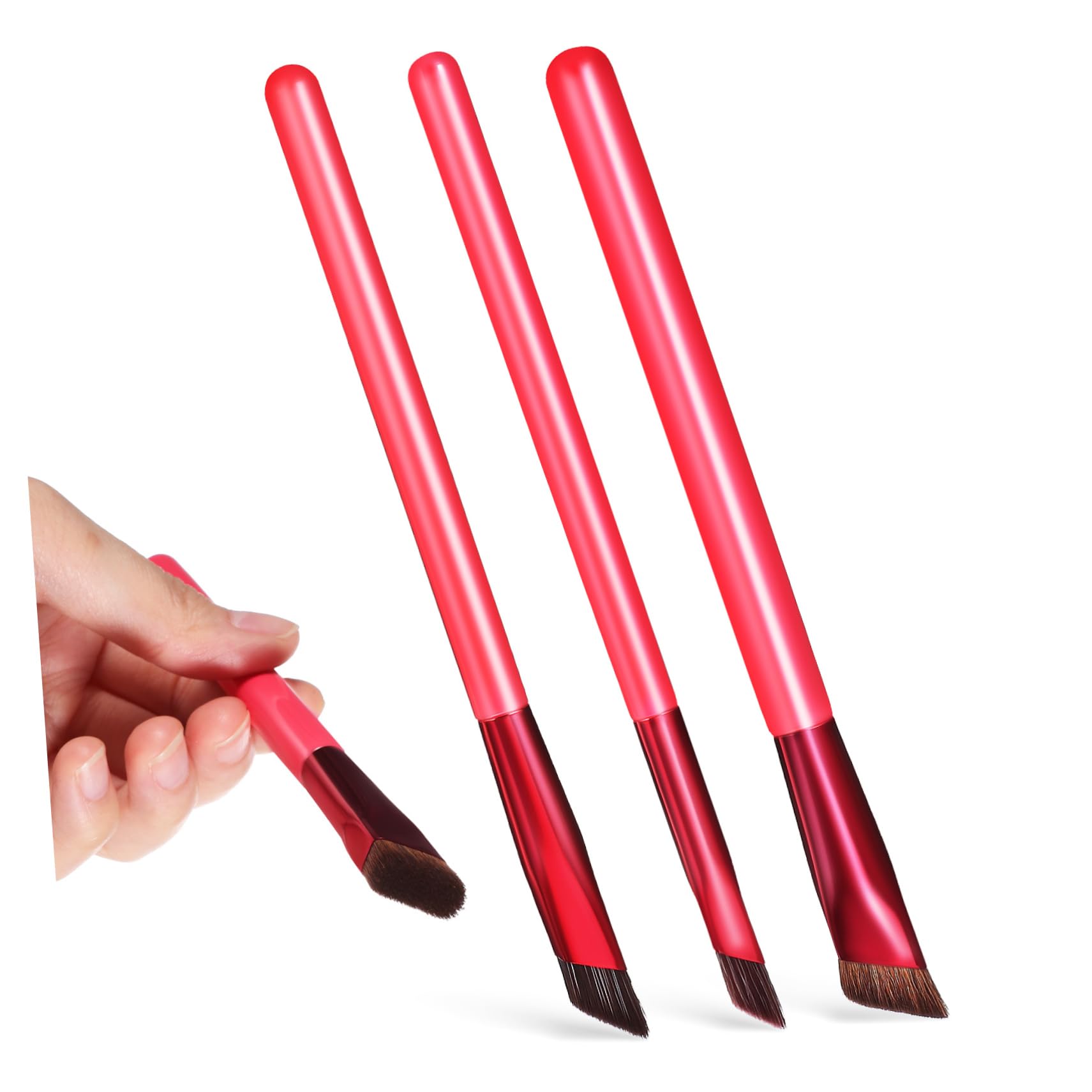 Mikinona 3-piece Eyebrow Brush Set Thin Sharp Slanted Brush for Eyebrows Professional Makeup Tools for Women Natural Beautiful Brows