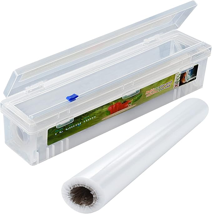Cling Film Dispenser and Cutter Wrap Dispenser, Plastic Cling Wrap