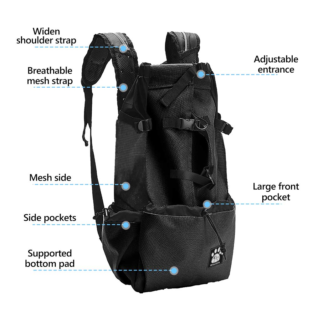 AGONEIR Plüsch-Rucksack Für Hunde - Wintertragetasche Mit Rentierkappe Für Kleine Hunde