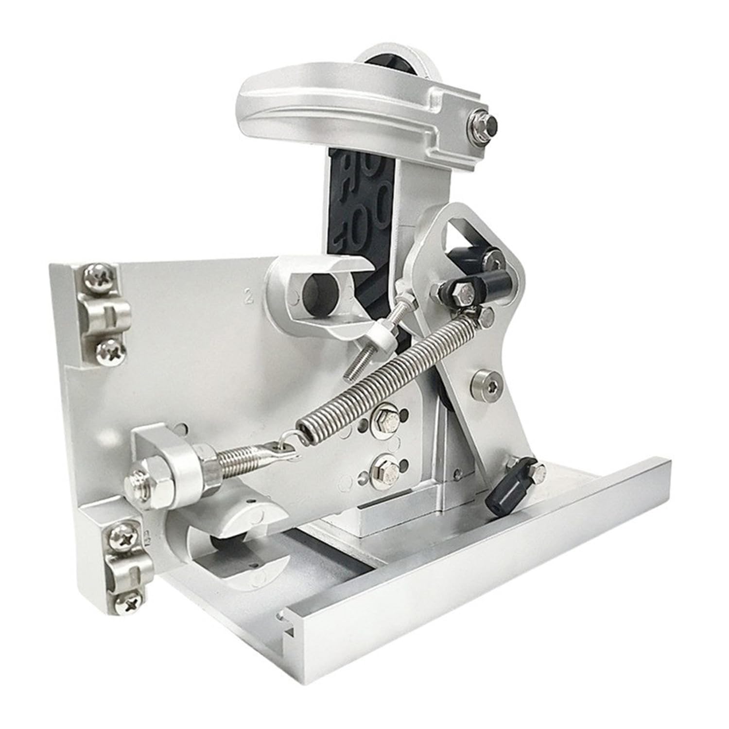 Pedal de acelerador de motor fueraborda plateado, control mecánico lateral, ajuste vertical, acelerador de pie caliente para barcos, yates, buques marinos