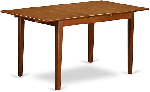 Miniatura 5 de East West Furniture PSAV5-SBR-C - Juego de mesa de cocina de 5 piezas para 4 personas, incluye una mesa de comedor rectangular con hojas de mariposa