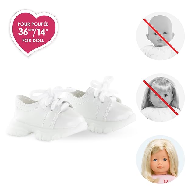 Foto 3 de 6 de Ma Corolle - Zapatillas Deportivas Deportivas, Blancas, Zapatillas para muñeca Ma Corolle, 36 cm, a Partir…