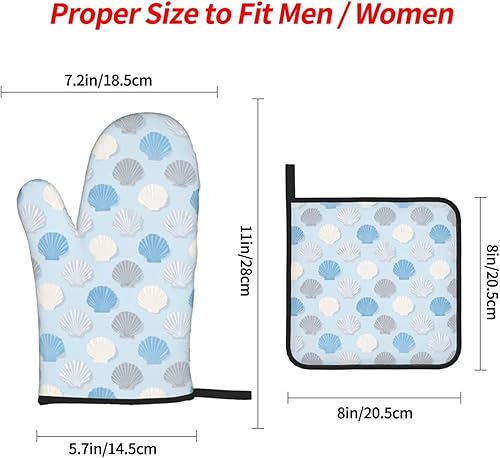 Miniatura 198 de Manoplas de horno y soportes para ollas, arte de mármol blanco y dorado, juego de 4 guantes de cocina resistentes al calor, antideslizantes
